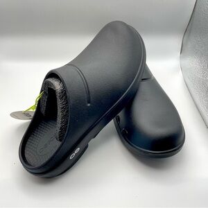 OOFOS WOMEN'S OOCLOOG CLOG - NOMAD Black Rubber Slip-On Footwear NWT